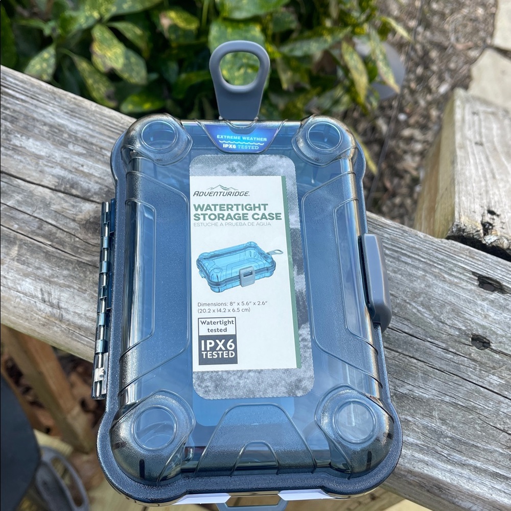 Watertight Storage Case w/Easy Grip Tether for Outdoor Protection-New